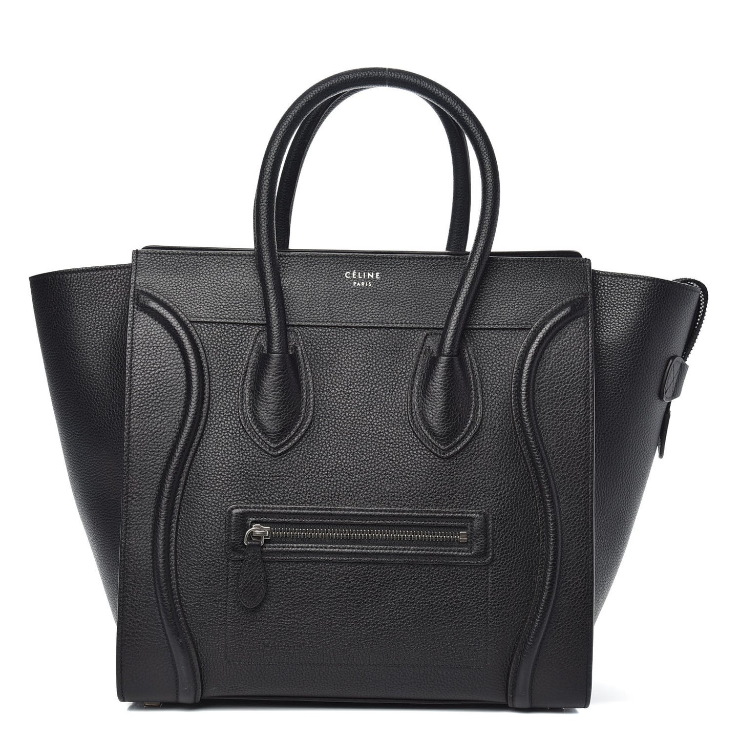 Drummed Calfskin Mini Luggage Black