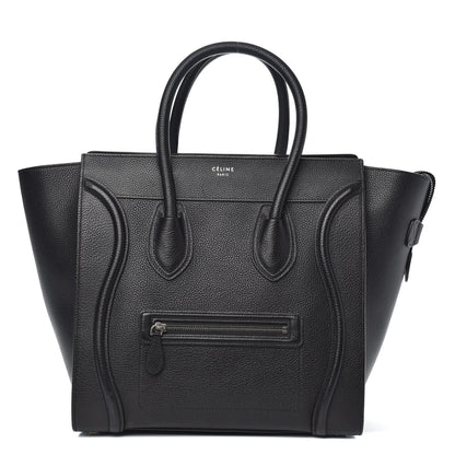 Celine Drummed Calfskin Mini Luggage Black 1 of 14