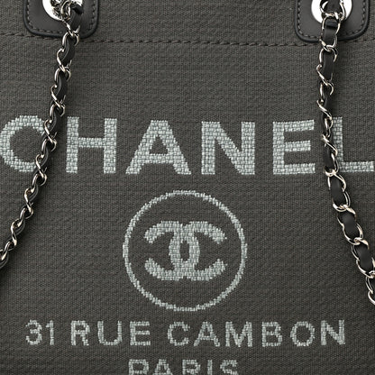 Chanel Mixed Fibers Small Deauville Tote Grey 9 of 12