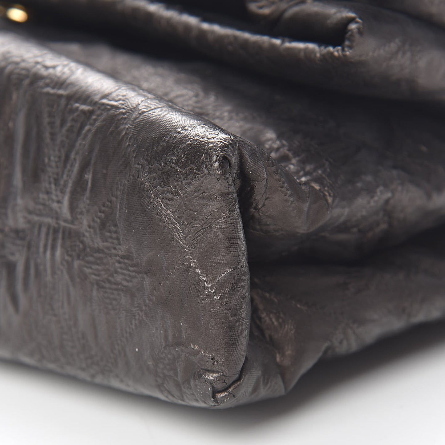 Jacquard Quilted Monogram Limelight Clutch PM Black