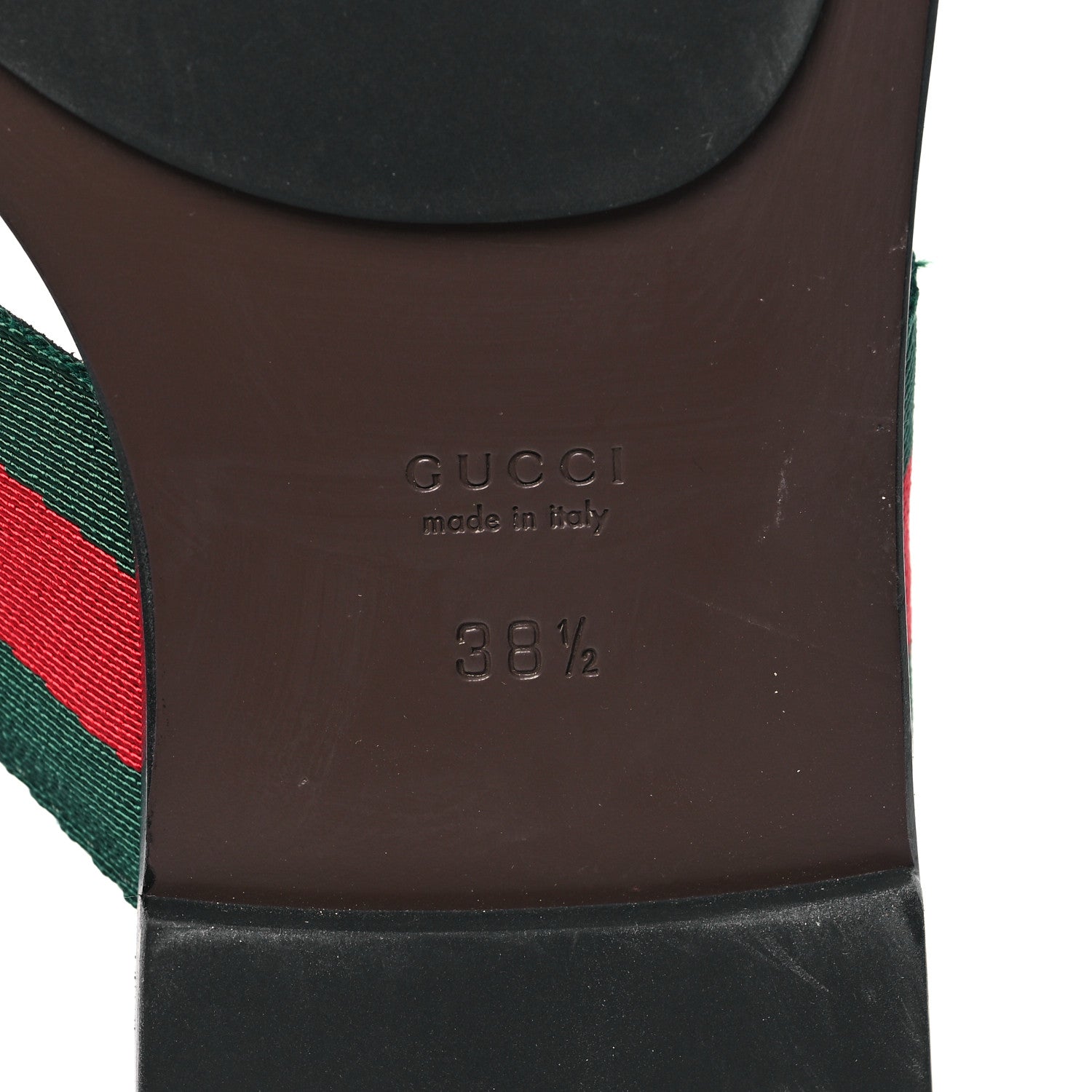 Gucci Canvas Web Womens Kika Thong Sandals 38.5 6 of 10