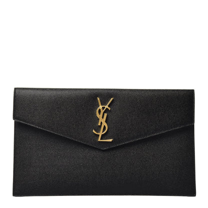 Saint Laurent Grain De Poudre Uptown Pouch Black 1 of 7