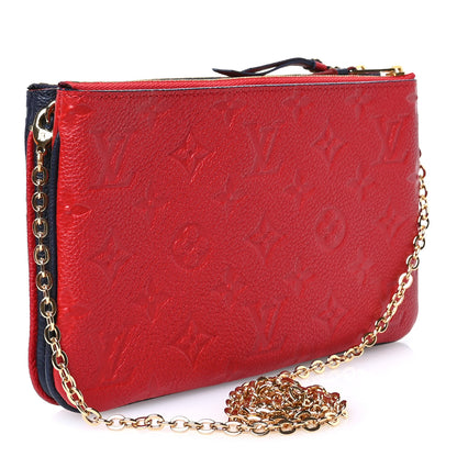 Louis Vuitton Empreinte Double Zip Pochette Marine Rouge 4 of 11