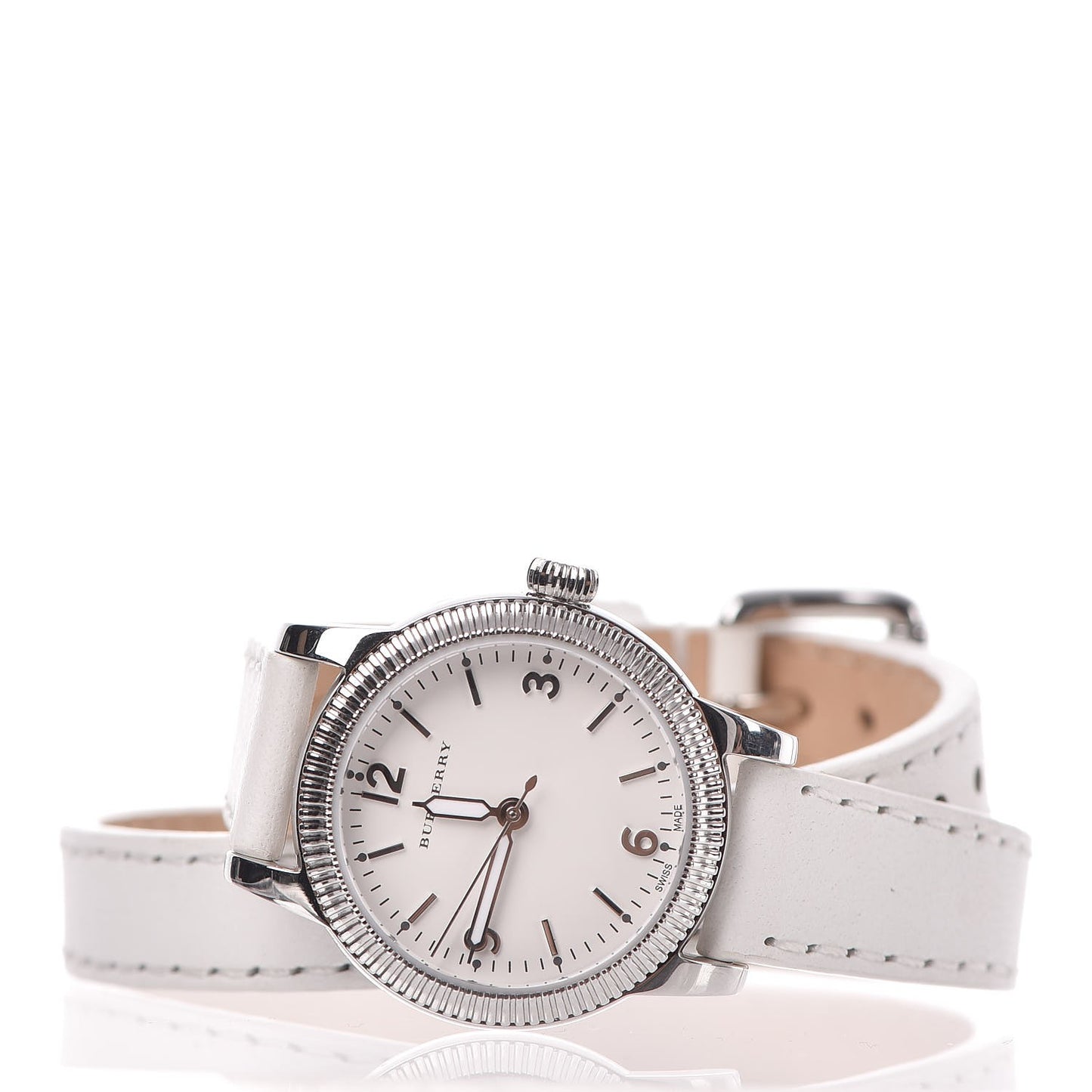 Stainless Steel Calfskin 30mm Double Wrap Quartz Watch BU7846
