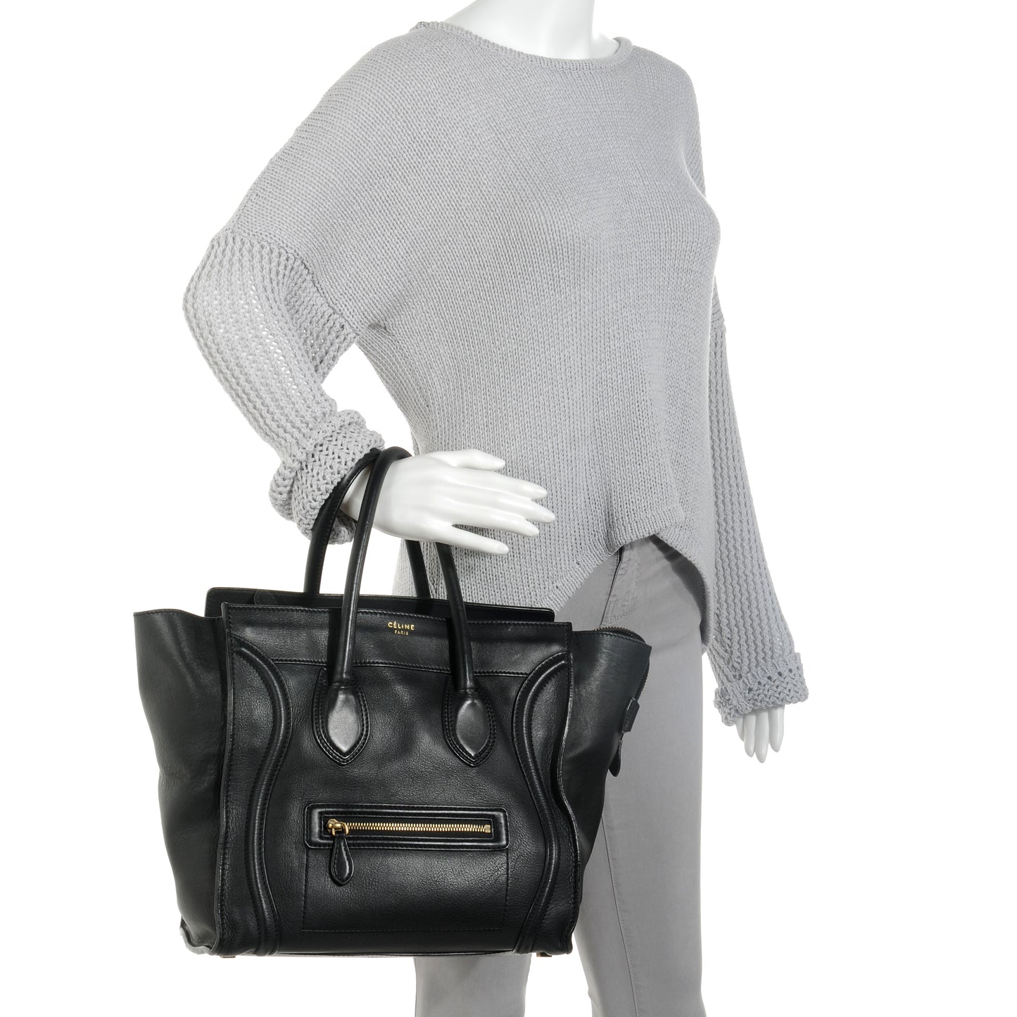 Smooth Calfskin Mini Luggage Black