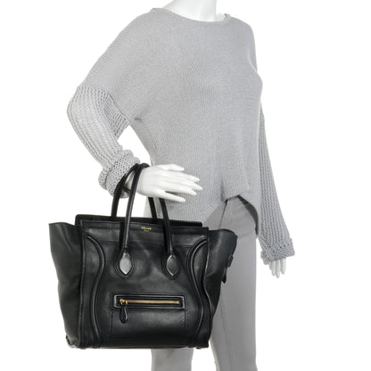 Celine Smooth Calfskin Mini Luggage Black 2 of 18