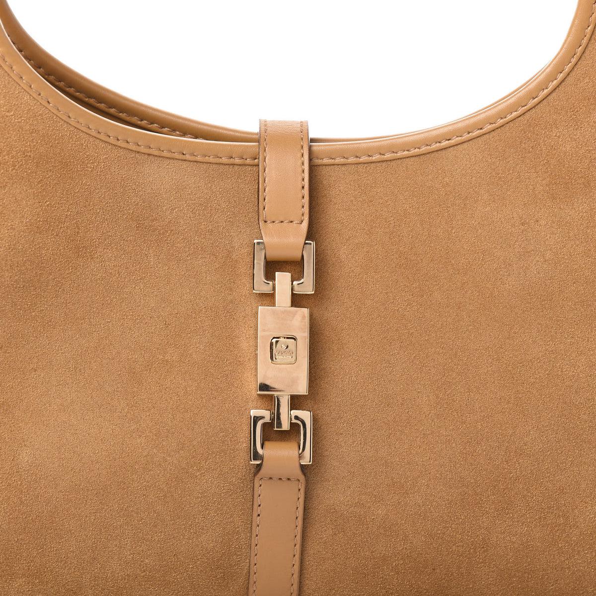 Suede Bardot Shoulder Bag Brown