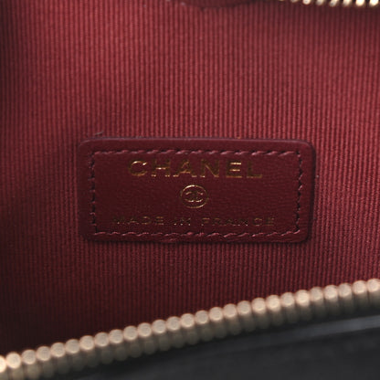 Chanel Lambskin Quilted CC In Love Heart Clutch With Chain Black 6 of 11