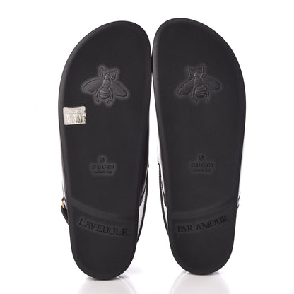 Gucci Calfskin Mens Horsebit River Slingback Slippers 9 Cocoa 5 of 10