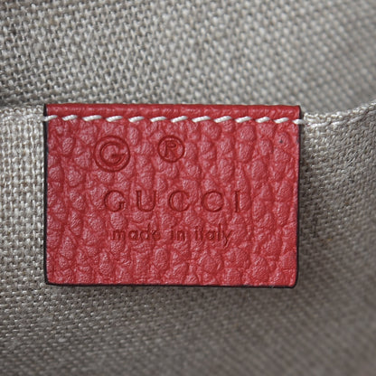 Gucci Calfskin Large Bamboo Clutch Red 6 of 9