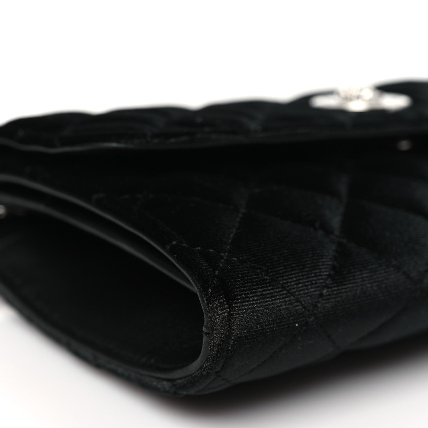 Versace Velvet Quilted Medusa Wallet On Chain Black 8 of 9