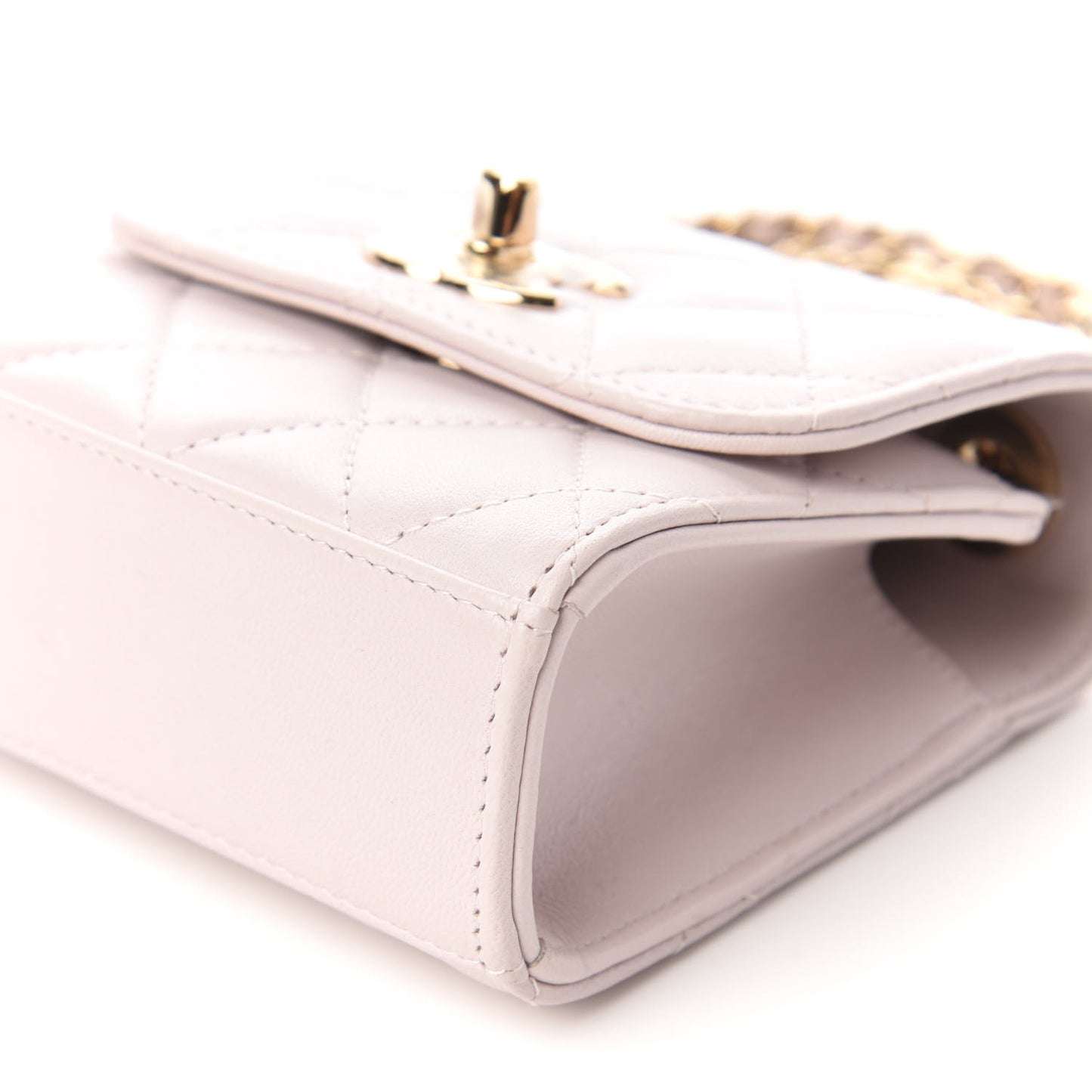 Lambskin Quilted Mini Trendy CC Clutch With Chain Lilas Lilac