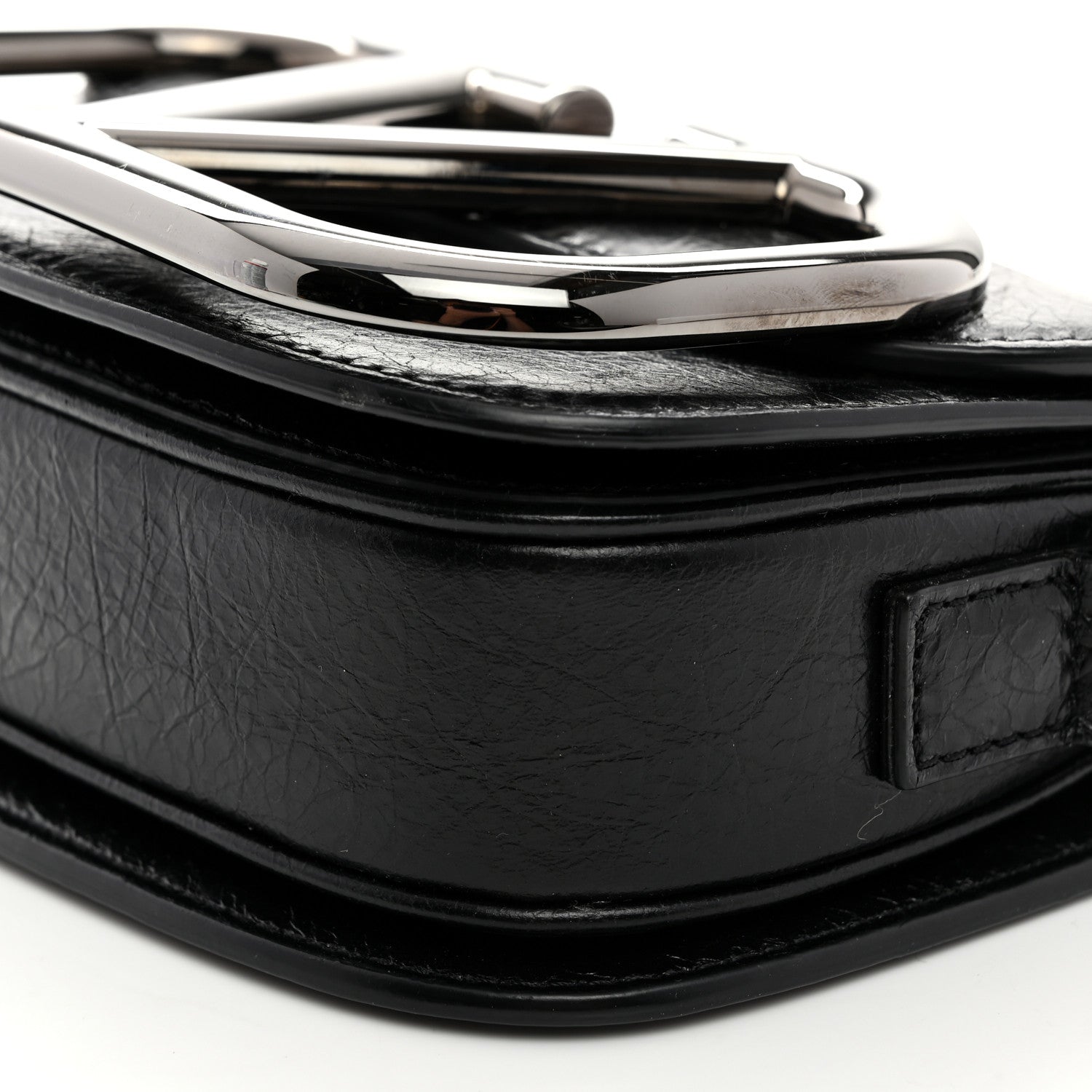 Valentino Garavani Brushed Calfskin Small Supervee Crossbody Bag Black 9 of 9