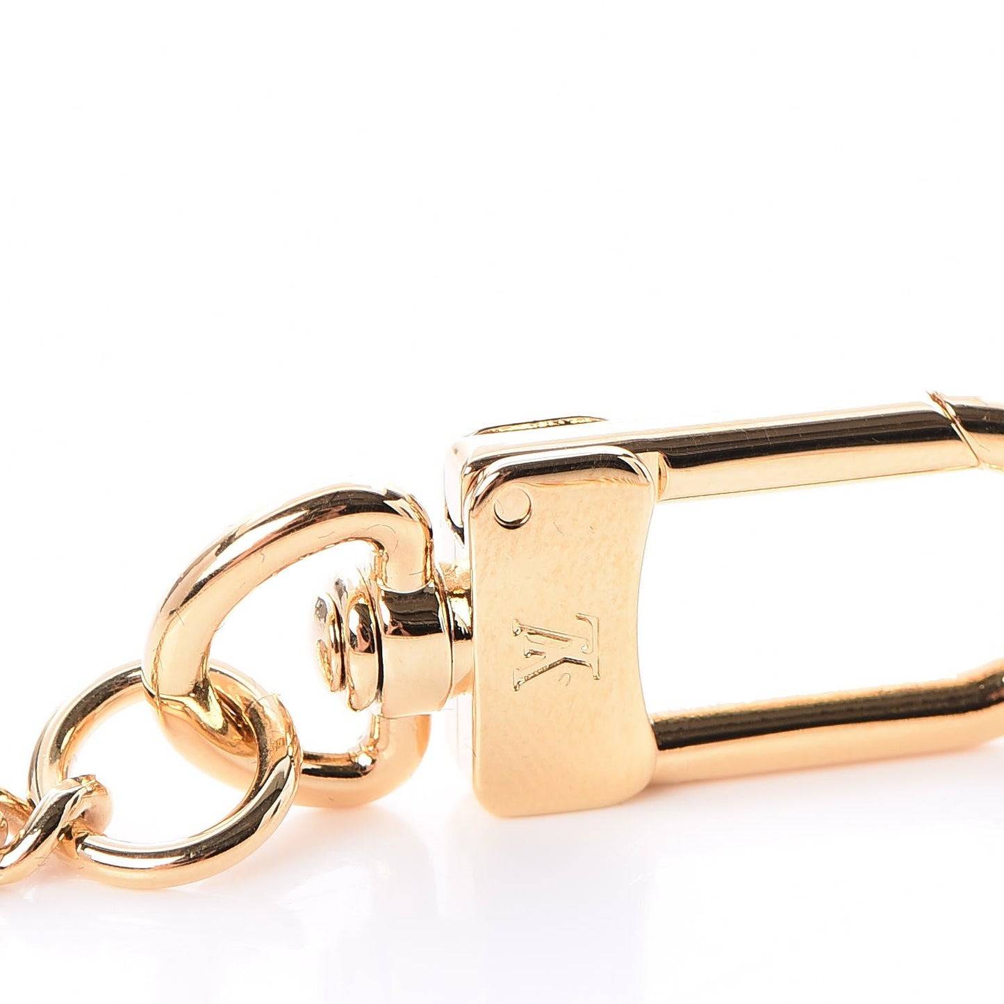 Metal Pochette Extender Key Ring Chain Gold