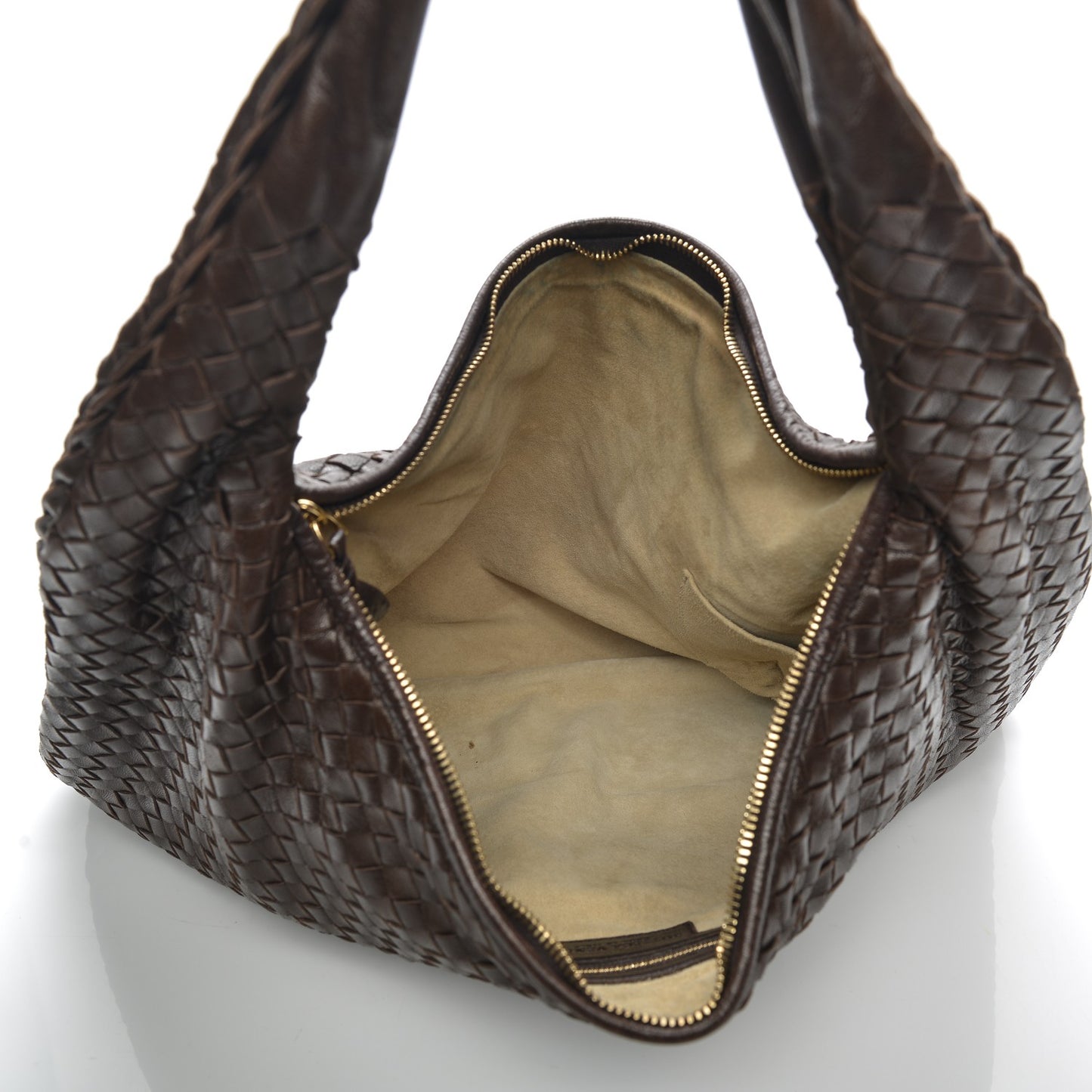 Nappa Intrecciato Large Veneta Hobo Ebano