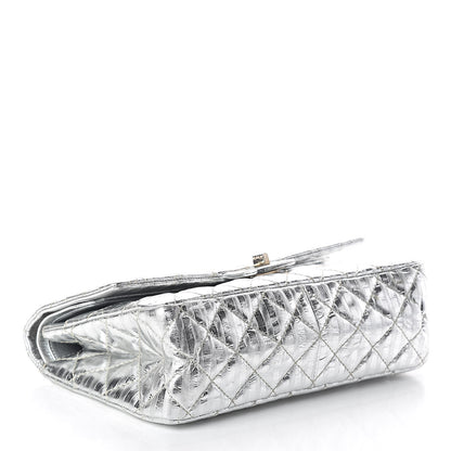 Chanel Metallic Striped Calfskin 2.55 Reissue 226 Flap Silver 4 of 10