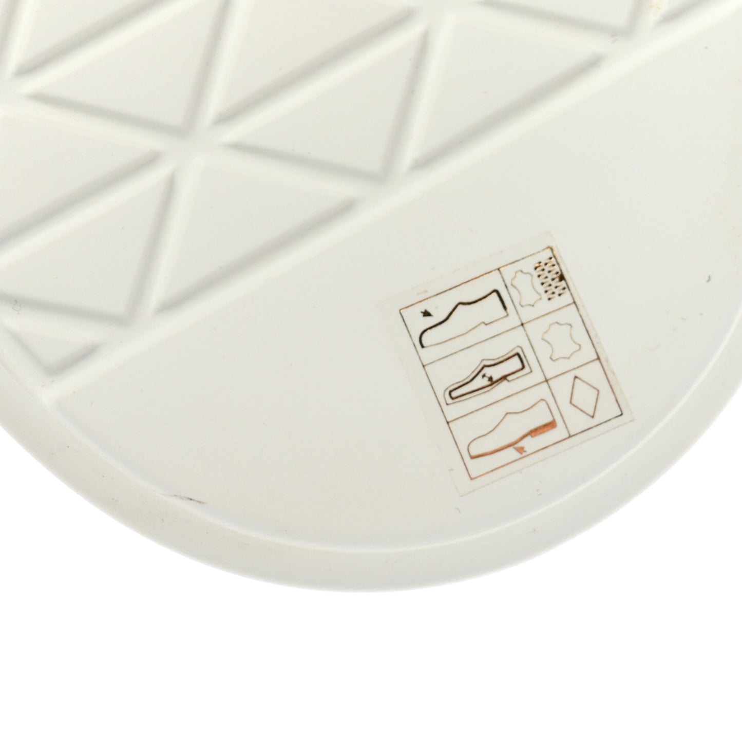 Re-Nylon Spazzolato Rubber Triangle Logo Macro Quilted Mens 35mm Platform Sneakers 6 White