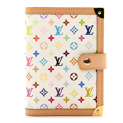 Louis Vuitton Monogram Multicolor Small Ring Agenda Cover White 1 of 6