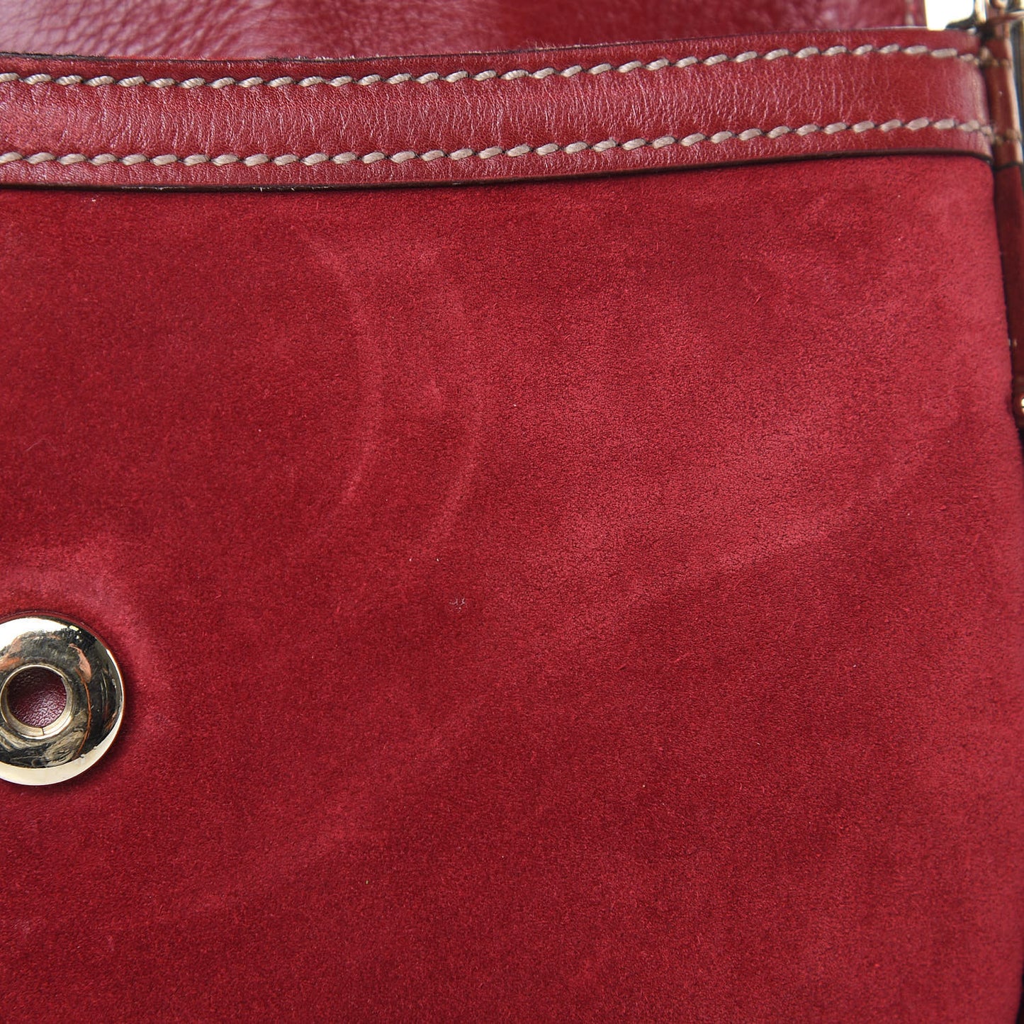 Suede Small Britt Tassel Shoulder Bag Dark Red