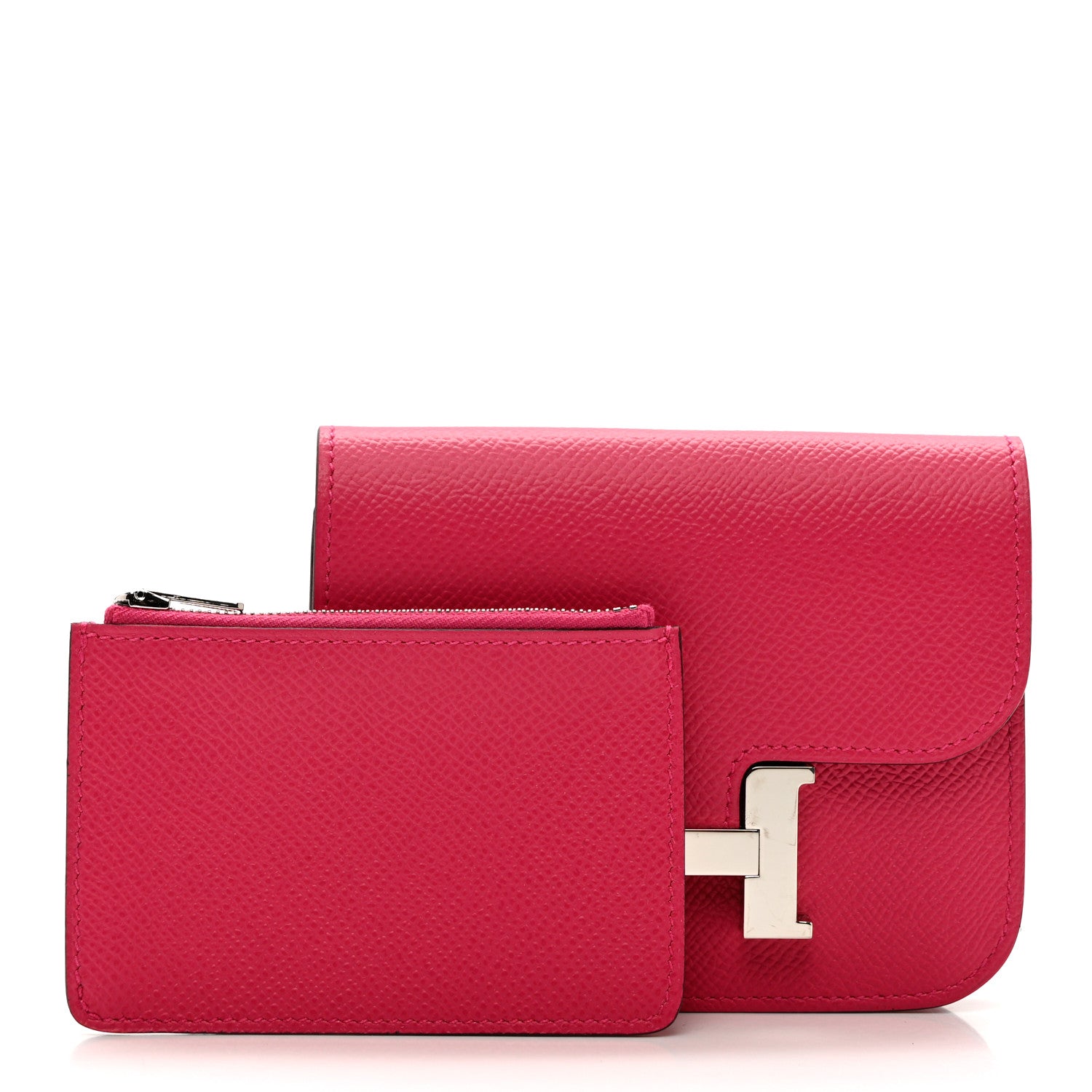 Hermes Epsom Constance Slim Wallet Rose Mexico 2 of 7