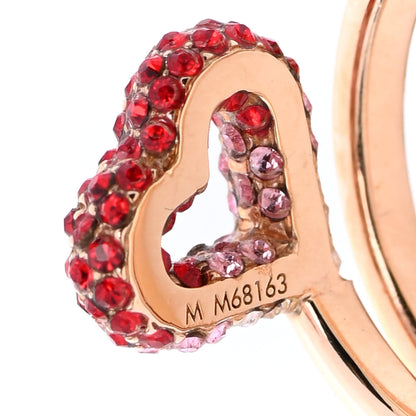 Louis Vuitton Swarovski LV and V Heart Strass Ring M Rose Gold 5 of 5