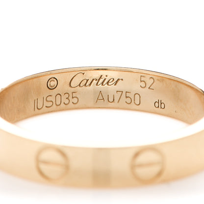 Cartier 18K Yellow Gold 3.5mm LOVE Wedding Band Ring 52 6 4 of 5
