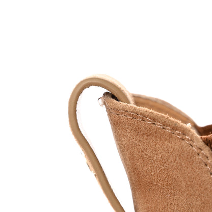 Chanel Suede Lambskin Cap Toe Ankle Boots 40 Light Brown 10 of 13