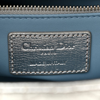 Christian Dior Metallic Grained Calfskin Cannage Small Lucky Badges My Lady Dior Silver 6 of 15