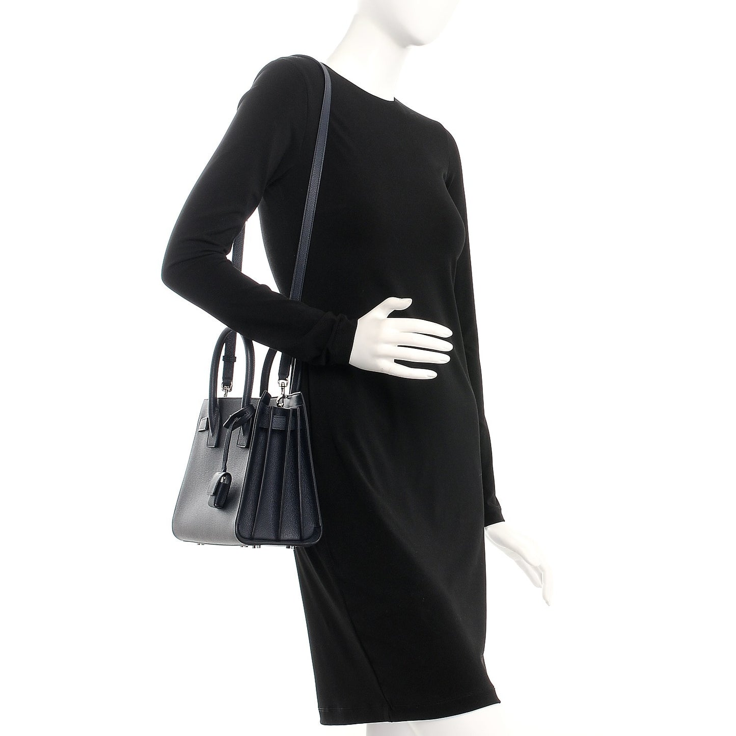 Grained Calfskin Baby Sac De Jour Marine
