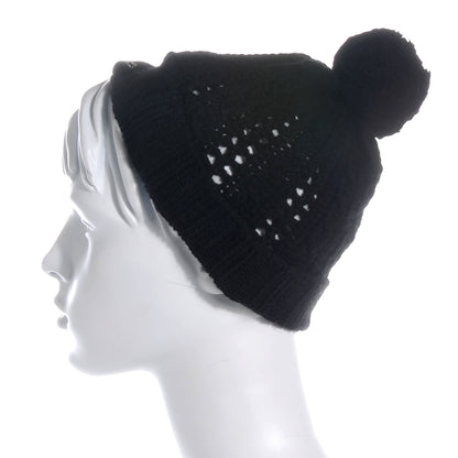 Chanel Cashmere Chain CC Beanie Hat Black 2 of 6