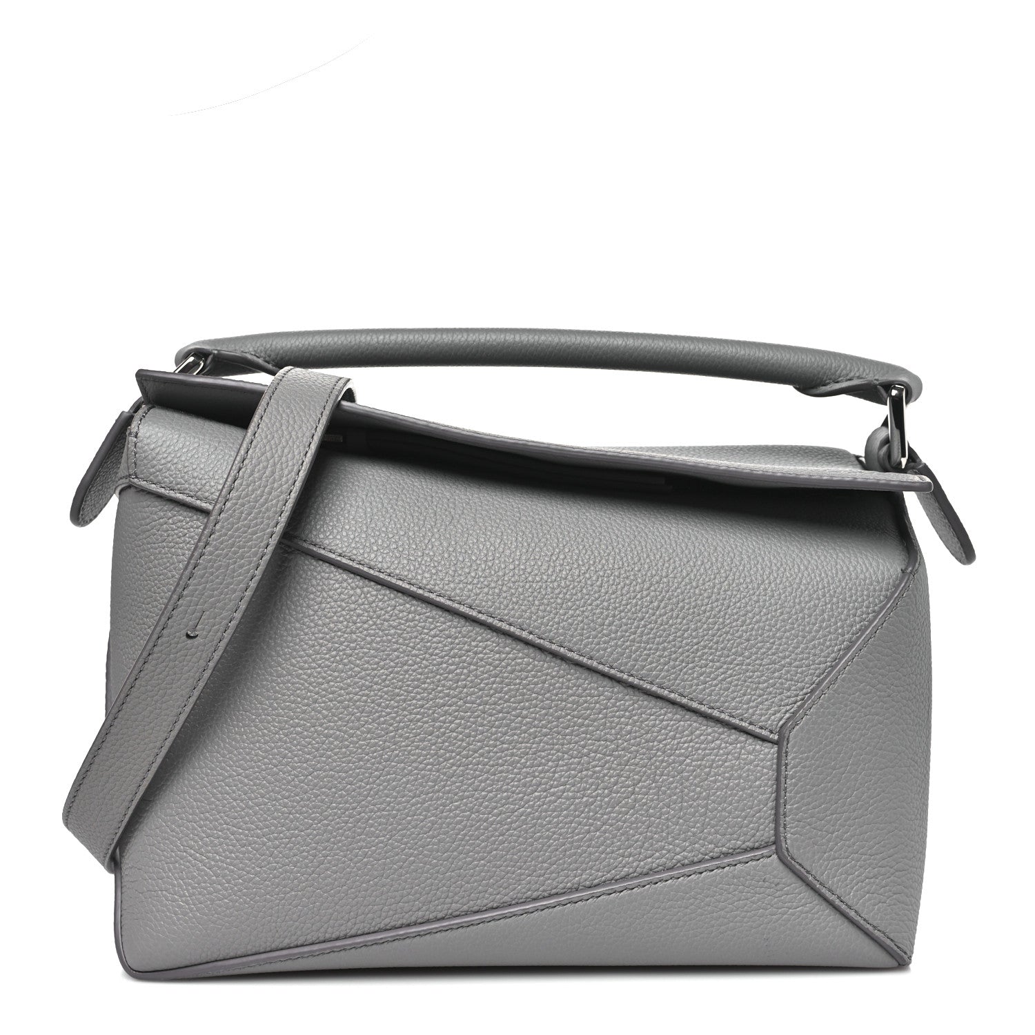 Loewe Soft Grained Calfskin Small Puzzle Edge Bag Pearl Grey 1 of 9
