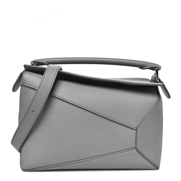 LOEWE スリングバッグ グレー Loewe Soft Grained Calfskin Small Puzzle Edge Bag Pearl Grey
