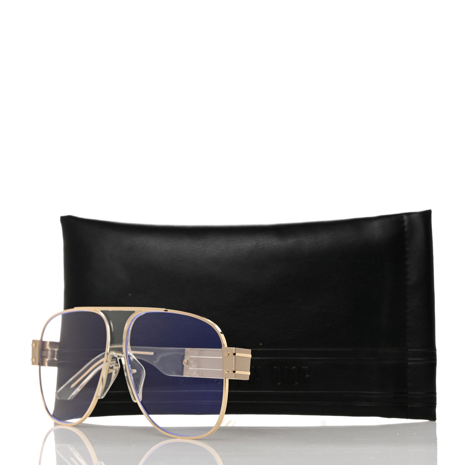 Christian Dior Metal Acetate Diorsignature A3U Sunglasses Gold 8 of 8