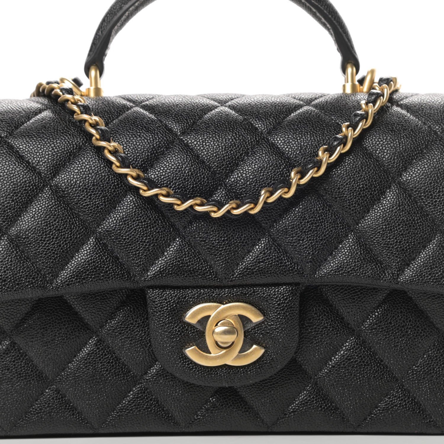 Chanel Caviar Quilted Mini Top Handle Rectangular Flap Black 8 of 11