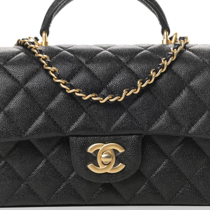 Chanel Caviar Quilted Mini Top Handle Rectangular Flap Black 8 of 11