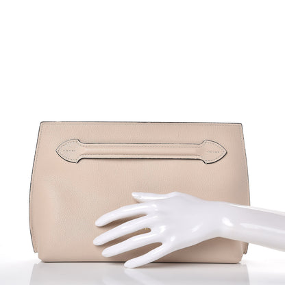 Burberry Grainy Calfskin Wristlet Clutch Stone 2 of 7