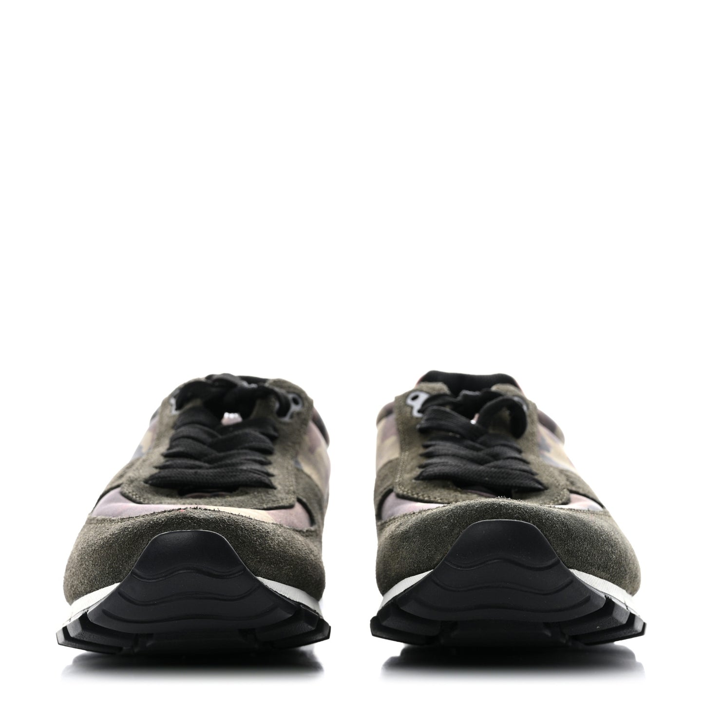 Suede Calzature Scamosciato Logo Womens Low Top Sneakers 36.5 Mimetico