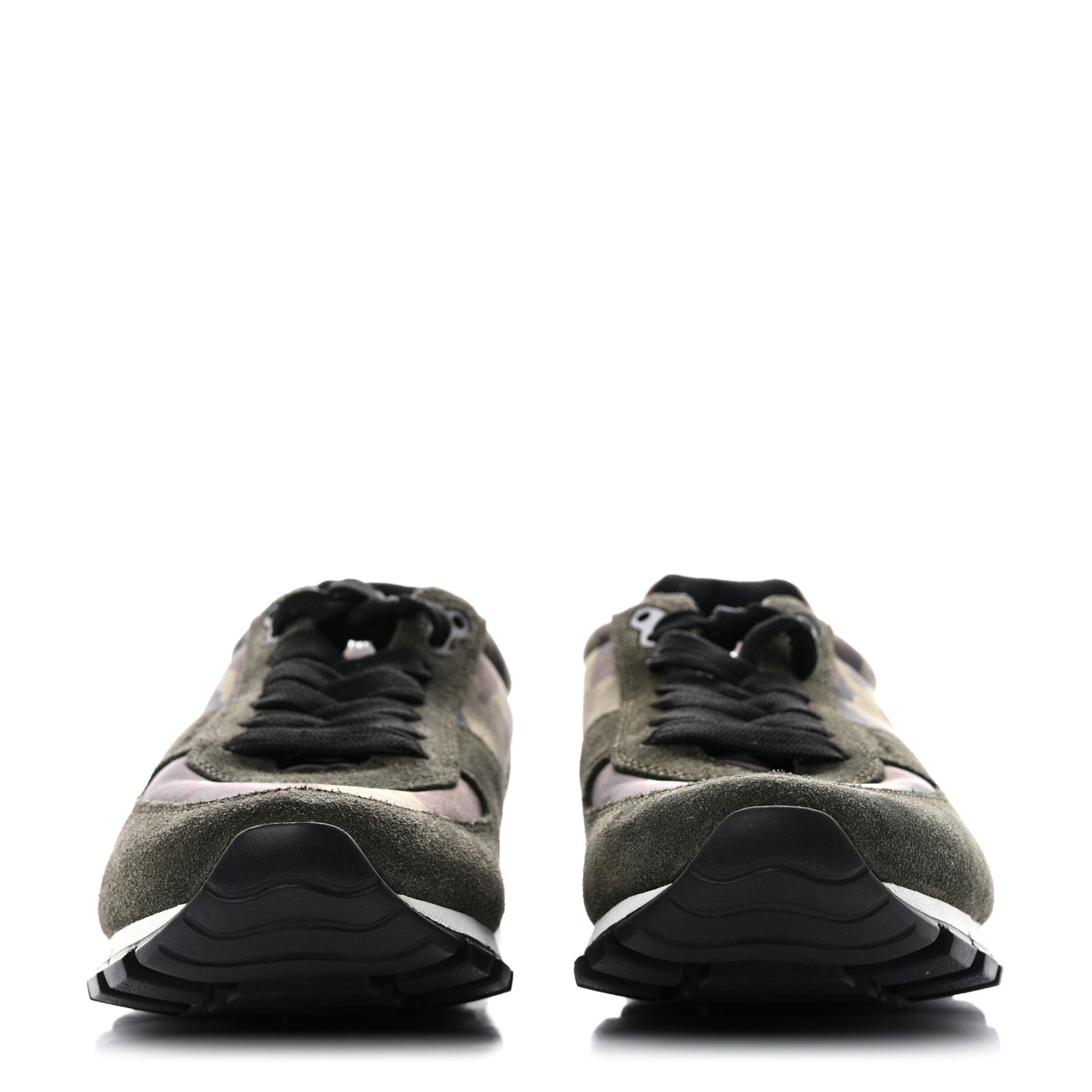 Prada Suede Calzature Scamosciato Logo Womens Low Top Sneakers 36.5 Mimetico 2 of 11