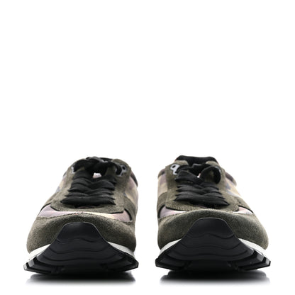 Prada Suede Calzature Scamosciato Logo Womens Low Top Sneakers 36.5 Mimetico 2 of 11