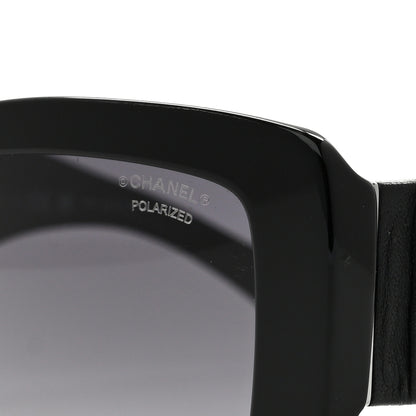 Chanel Acetate Calfskin Polarized Square Sunglasses 5473-Q Black 7 of 8