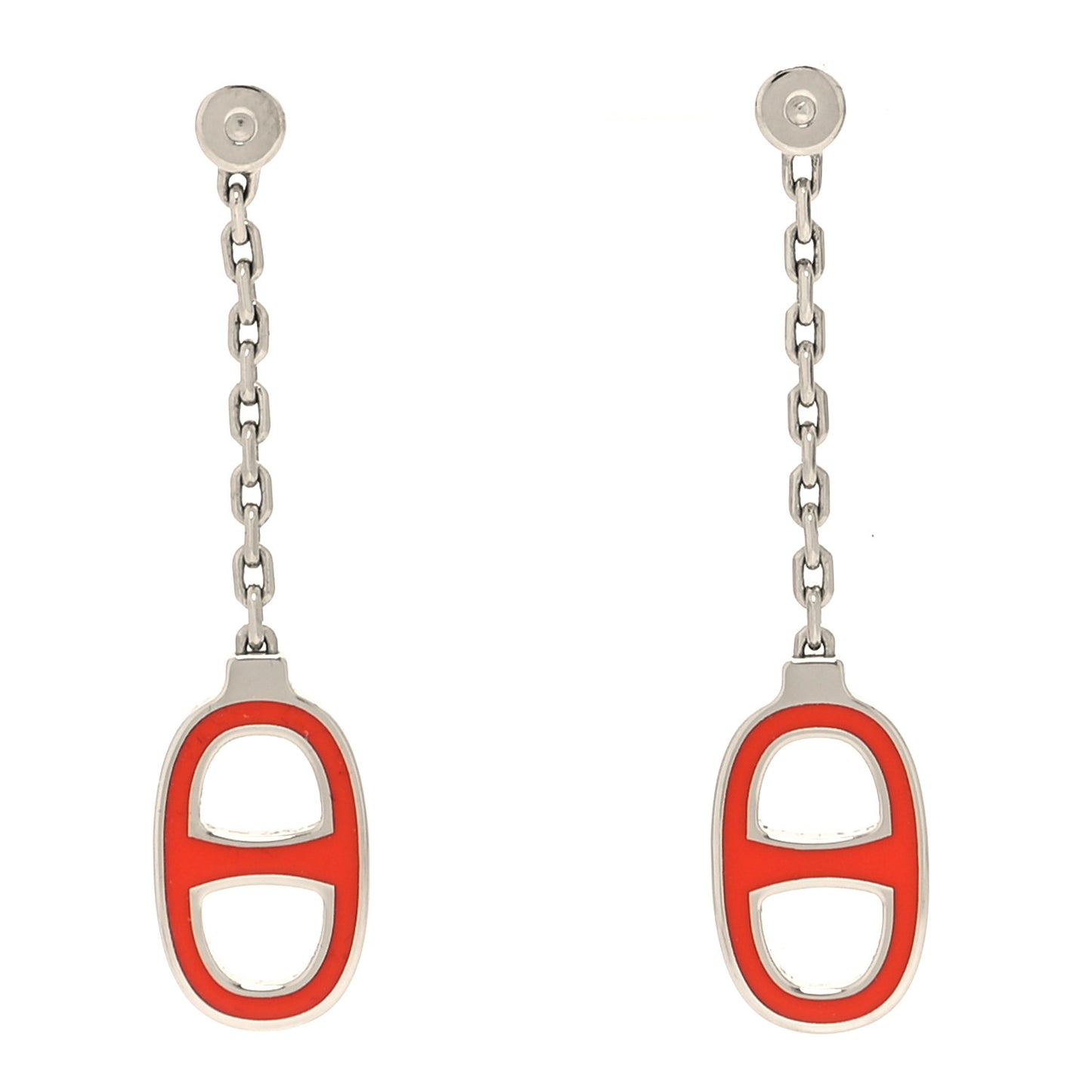 Lacquered Iliade Drop Earrings Juicy Orange