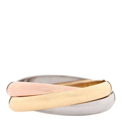Cartier 18K Pink Yellow White Gold Small Trinity Ring 53 6.5 3 of 5