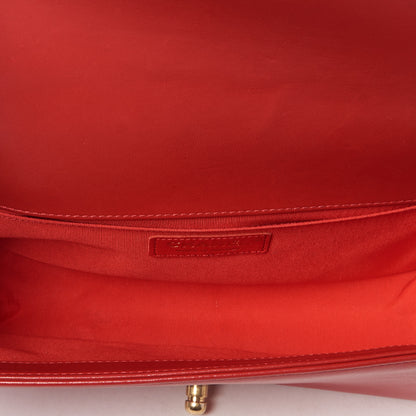 Chanel Lambskin Quilted Medium Boy Flap Red 7 of 9