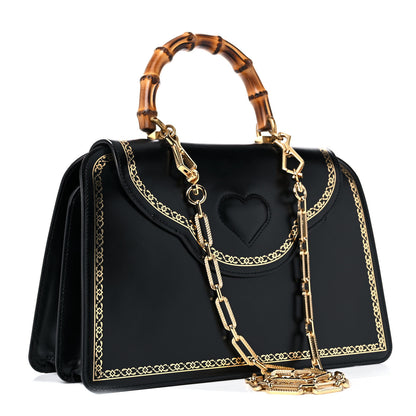 Gucci Calfskin Bamboo Medium Thiara Top Handle Bag Black 3 of 22