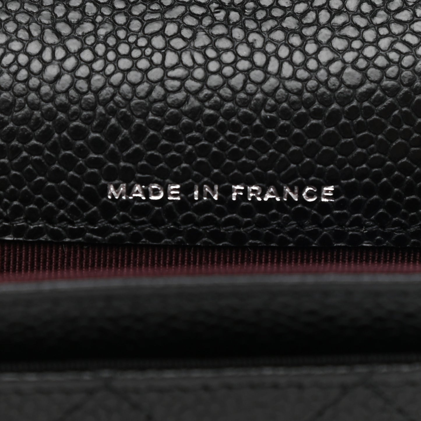 Caviar Quilted Flap Card Holder Wallet Black