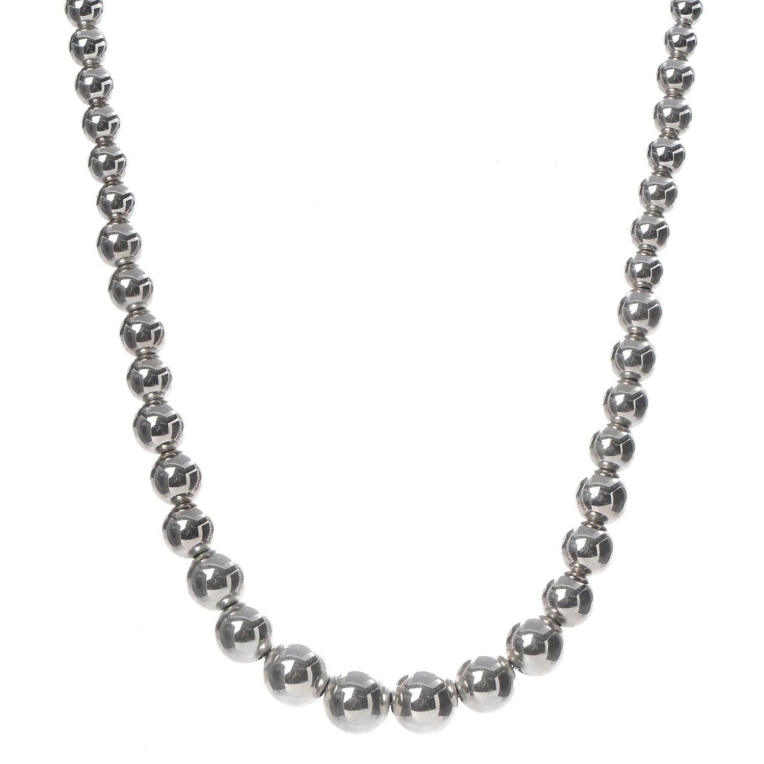 Tiffany Sterling Silver HardWear Graduated Ball Necklace 1 of 6