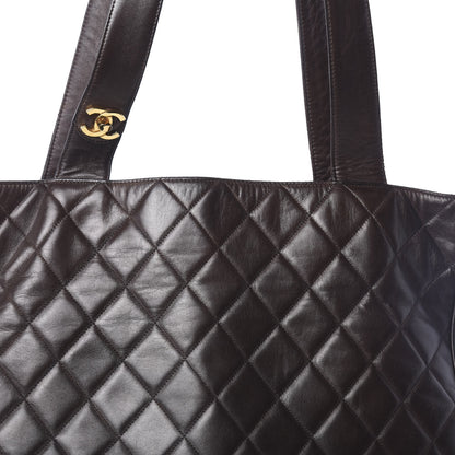 Chanel Lambskin Quilted Tote Brown 8 of 10