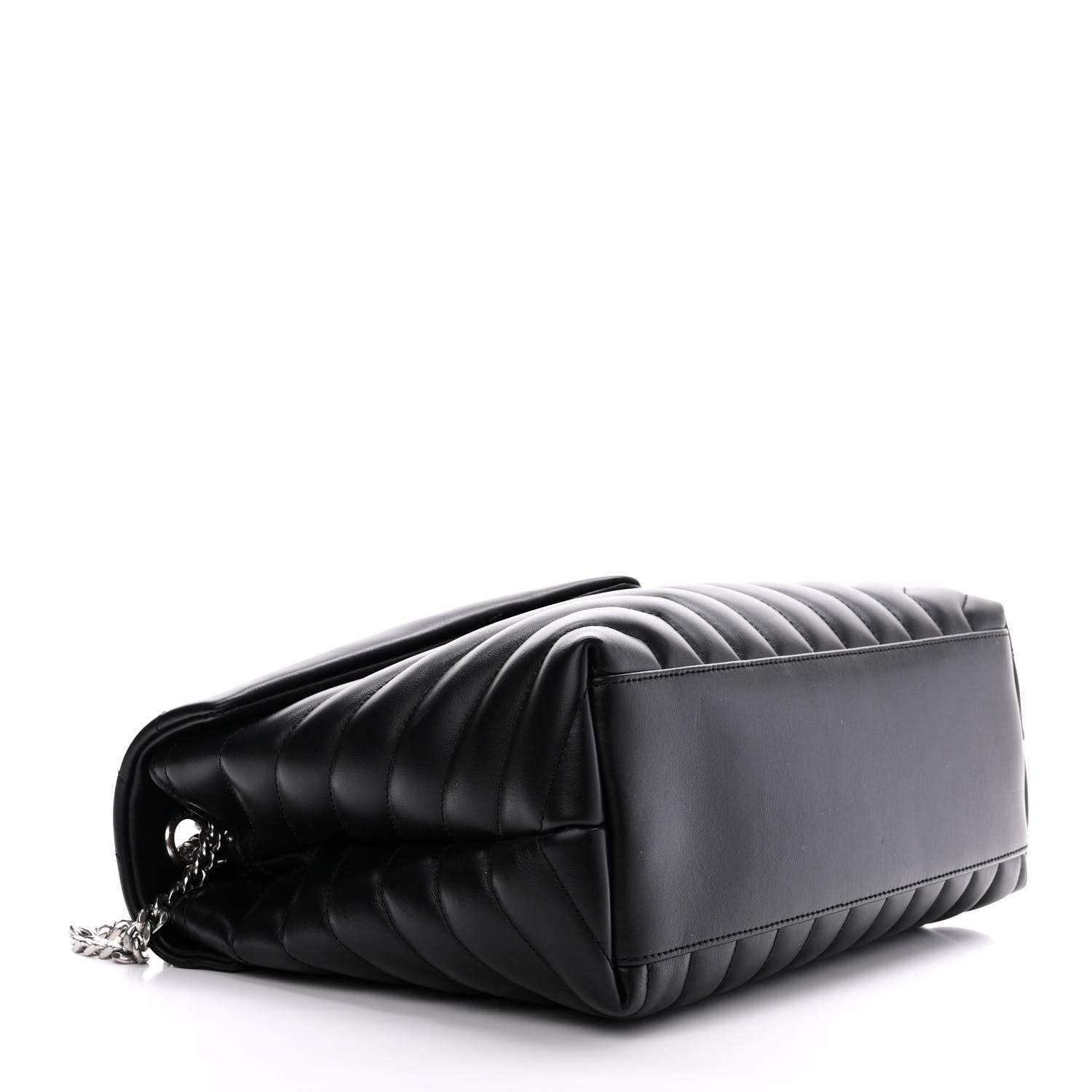 Saint Laurent Calfskin Y Quilted Monogram Medium Loulou Chain Satchel Black 4 of 11