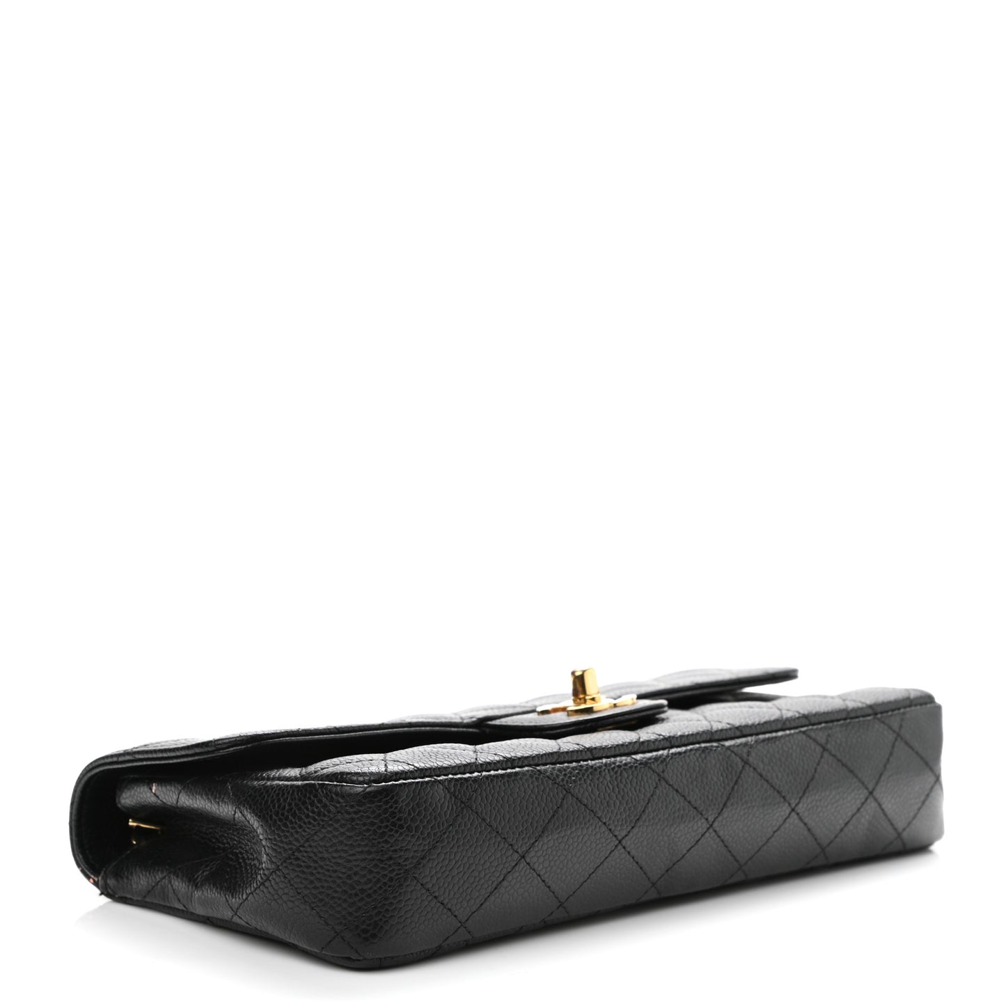 Caviar Quilted East West Flap Black