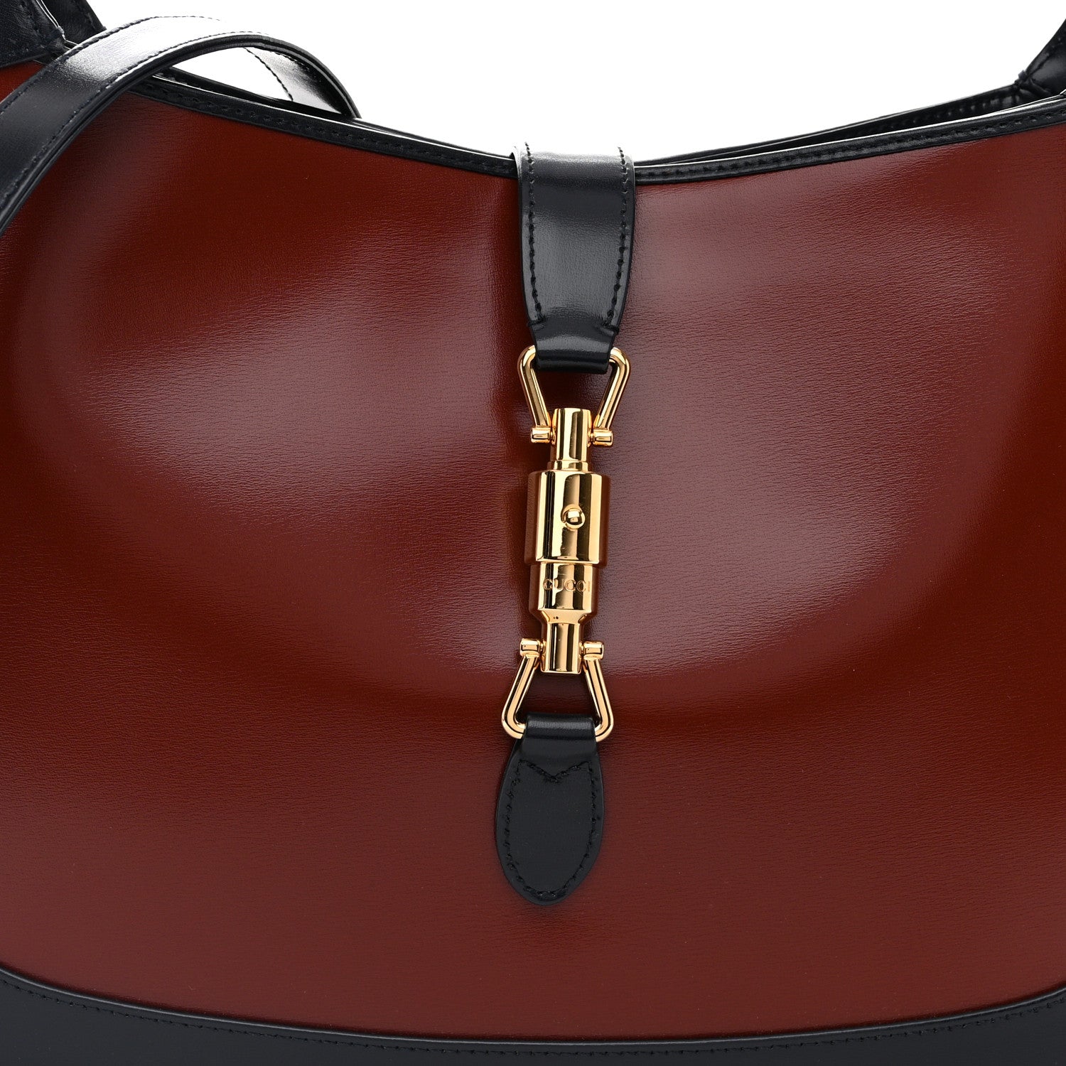 Gucci Boarded Dyana Lux Calfskin Bi-Color Medium Jackie 1961 Hobo Red Mineral Blue 8 of 12
